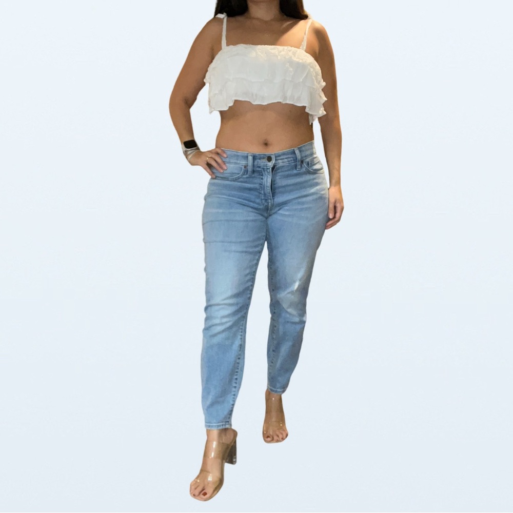 Lucky Brand Mid Rise Crop Ava Light Wash Jeans, Size 4 - Picture 1 of 10